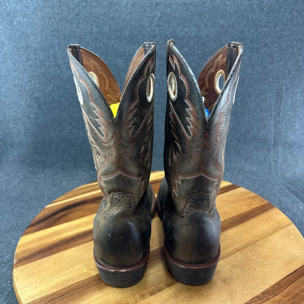 Ariat Women's Heritage Roughstock Size 8 Wide Antique Brown Leather Cowboy Boots